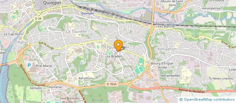 localisation de l'entreprise AUDIT IMMO FINISTERE SUD à QUIMPER