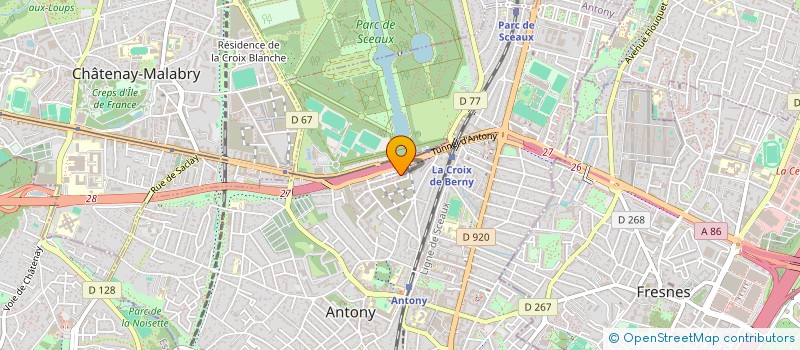 localisation de l'entreprise AUDIT REVISION COMPTABILITE à ANTONY