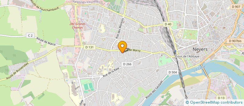 localisation de l'entreprise AUDIT REVISION EXPERTISE COMPTABILITE à NEVERS