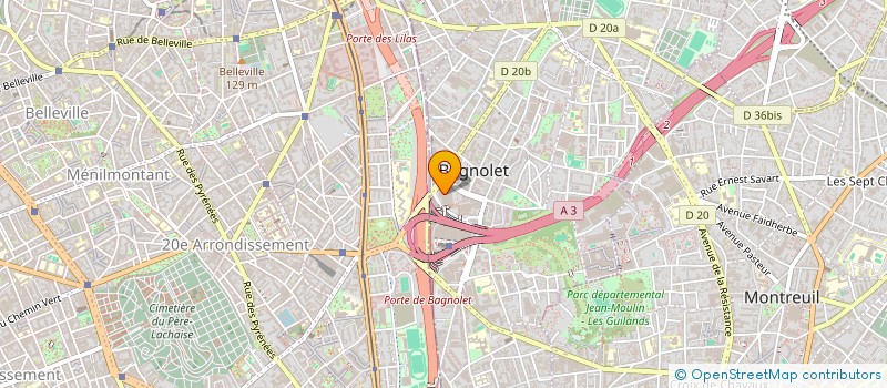 localisation de l'entreprise AUDITEC  BAGNOLET