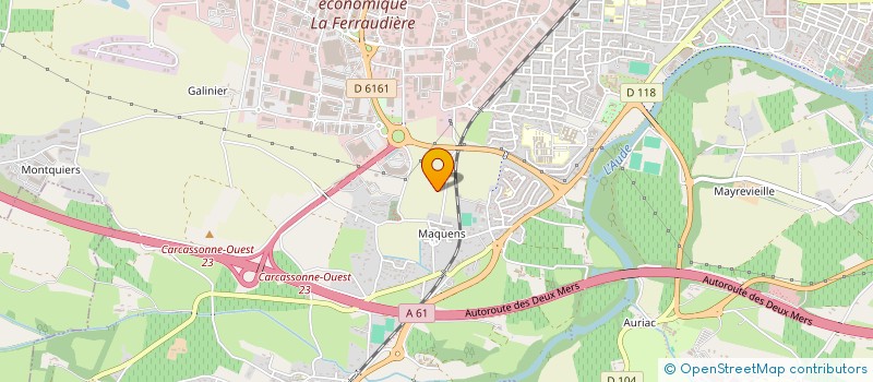 localisation de l'entreprise AUDITEURS ET CONSEILS ASSOCIES LANGUEDOC  CARCASSONNE