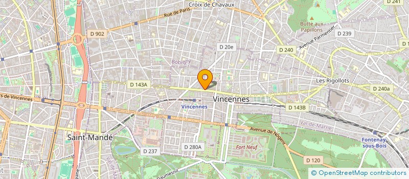 localisation de l'entreprise AUDITEXCO à VINCENNES