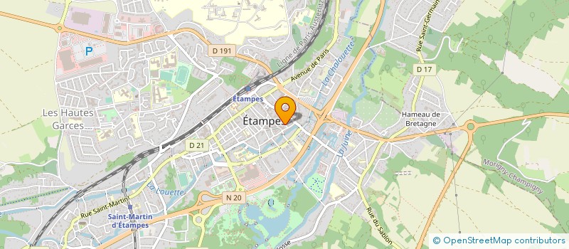 localisation de l'entreprise AUDITION 91 à ETAMPES