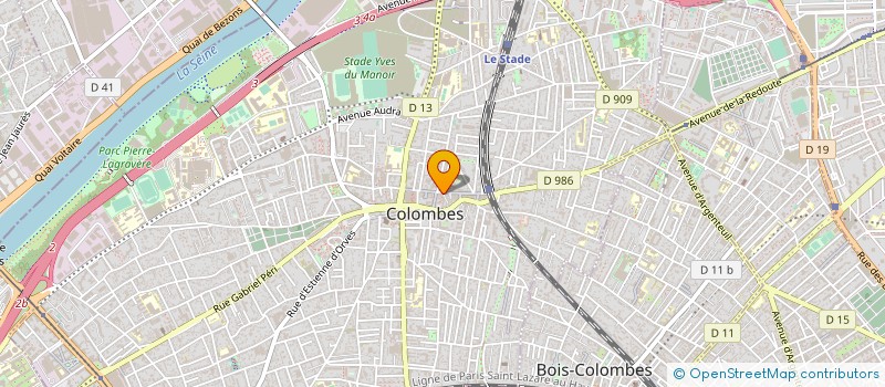 localisation de l'entreprise AUDITION B à COLOMBES