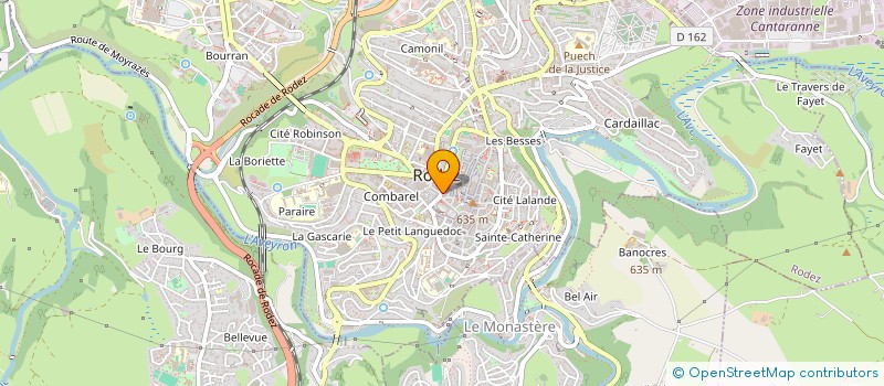 localisation de l'entreprise AUDITION DUBOR à RODEZ
