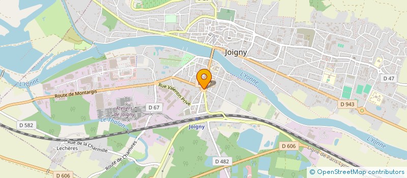 localisation de l'entreprise AUDITION ELODIE MILACHON à JOIGNY