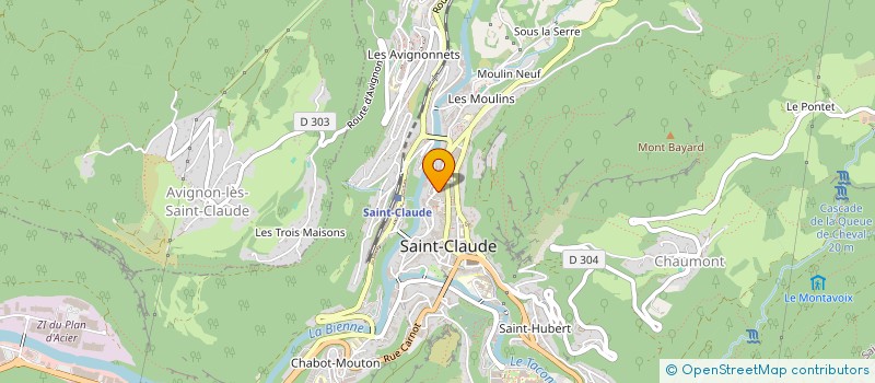 localisation de l'entreprise AUDITION GRENIER à SAINT-CLAUDE