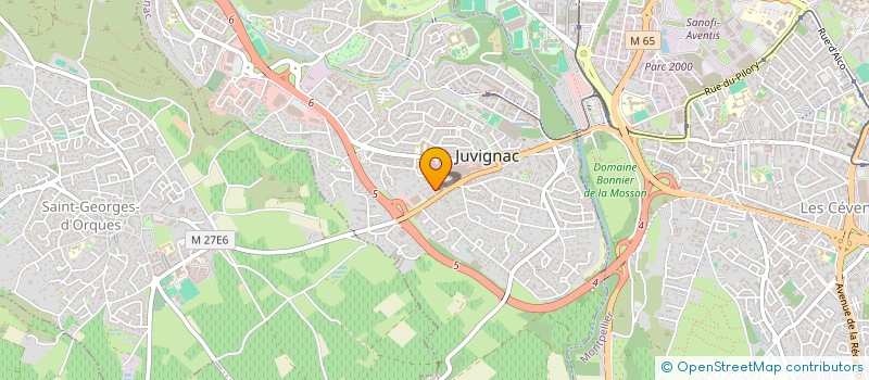 localisation de l'entreprise AUDITION HERAULTAISE  JUVIGNAC