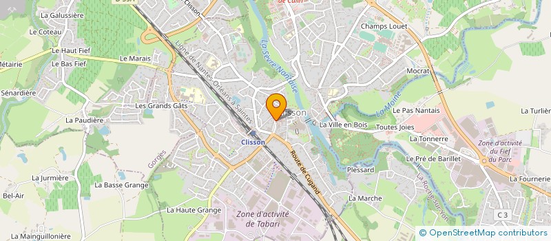 localisation de l'entreprise AUDITION JUTIER PIRON à CLISSON