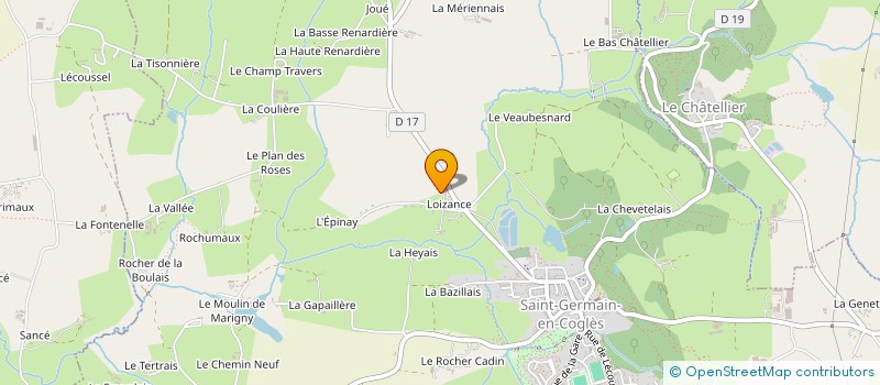 localisation de l'entreprise AUDITION ROGER  SAINT-GERMAIN-EN-COGLES