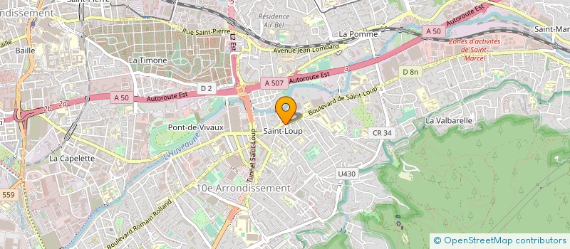 localisation de l'entreprise AUDITION SAINT LOUP - ASL  MARSEILLE
