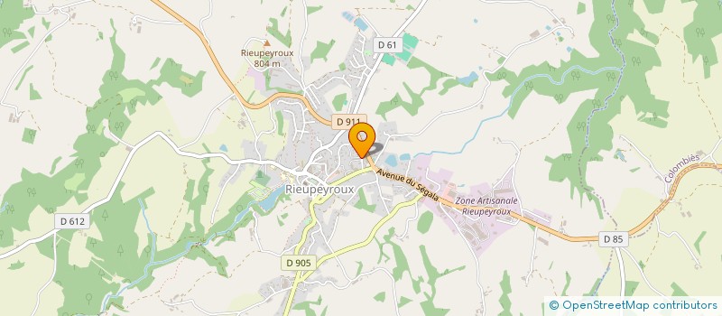 localisation de l'entreprise AUDITS ET EXPERTISES VETERINAIRES ET AGROALIMENTAIRES VETODIT  RIEUPEYROUX