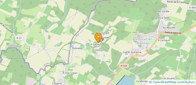 localisation de l'entreprise AUDIZAN  CAPBRETON