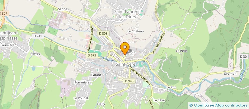 localisation de l'entreprise AUDOIN AUTO ECOLE à SAINT-CERE