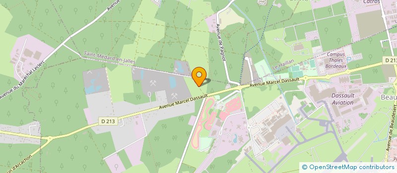 localisation de l'entreprise AUDOIN ET FILS BETONS à MERIGNAC
