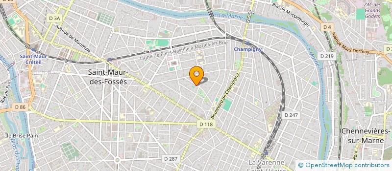 localisation de l'entreprise AUDOLI BIARRITZ à SAINT-MAUR-DES-FOSSES