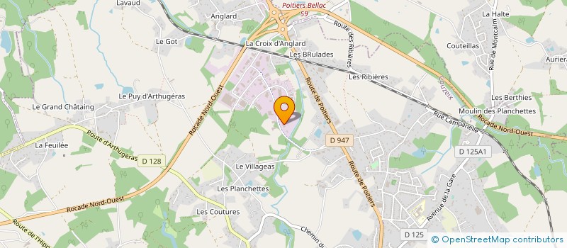 localisation de l'entreprise AUDOUX TRANSPORT EXPRESS à COUZEIX