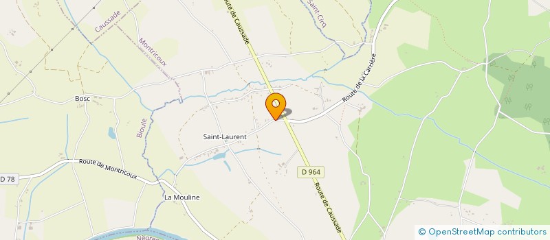 localisation de l'entreprise AUDOUY POURCEL  MONTRICOUX