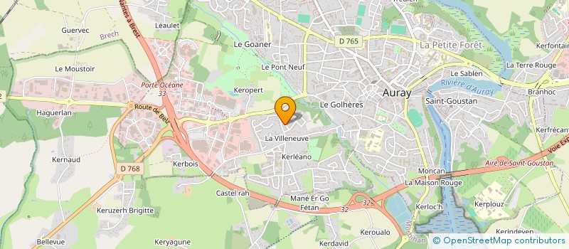 localisation de l'entreprise AUDRA ALRE TRANSPORTS à AURAY