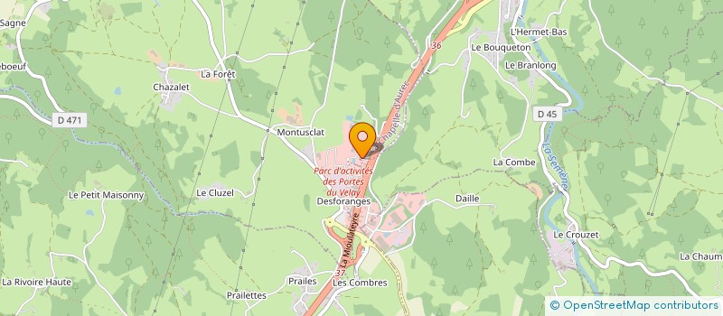 localisation de l'entreprise AUDRADE  LA CHAPELLE-D'AUREC