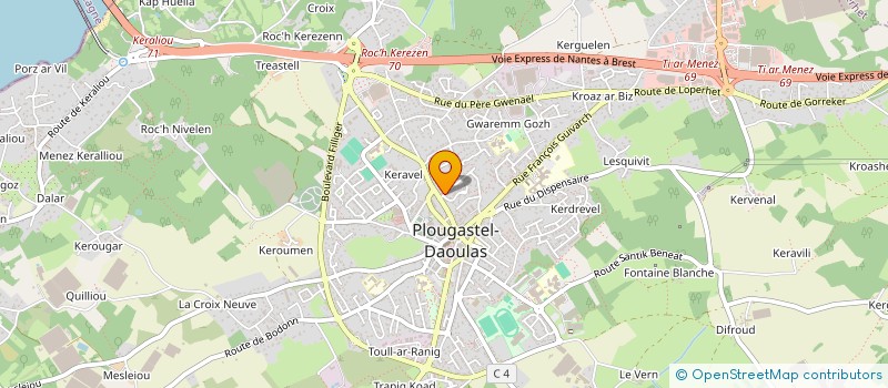 localisation de l'entreprise AUDREN FREDERIC  PLOUGASTEL-DAOULAS