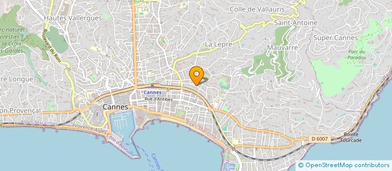 localisation de l'entreprise AUDREY à CANNES
