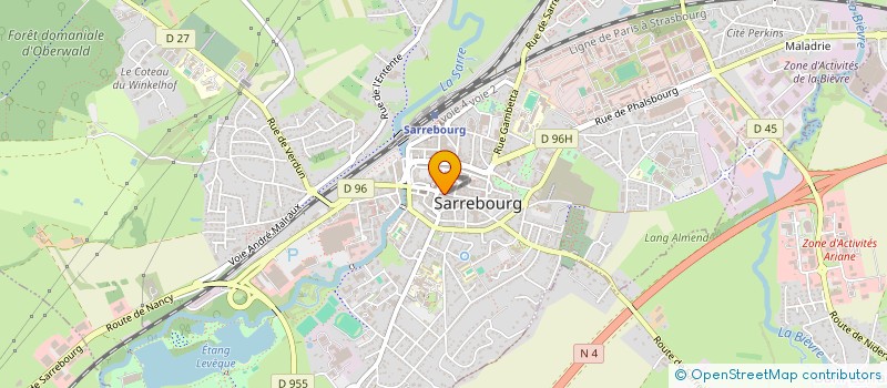 localisation de l'entreprise AUDREY LINGERIES à SARREBOURG