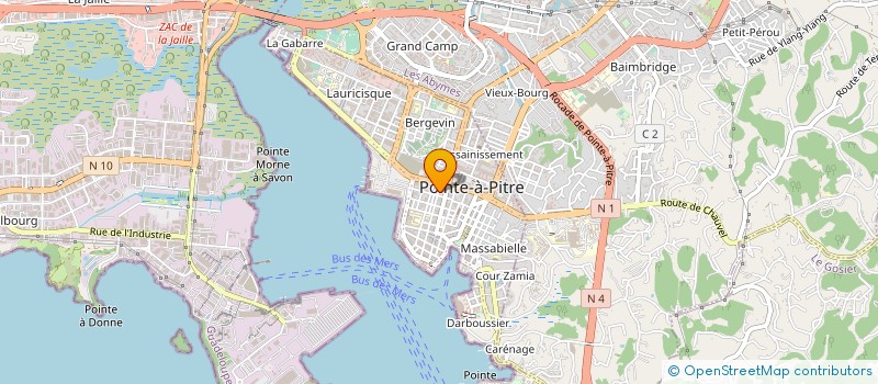 localisation de l'entreprise AUDREY'S à POINTE-A-PITRE