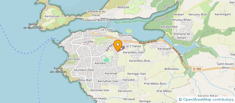 localisation de l'entreprise AUDREY TAXI  LE CONQUET