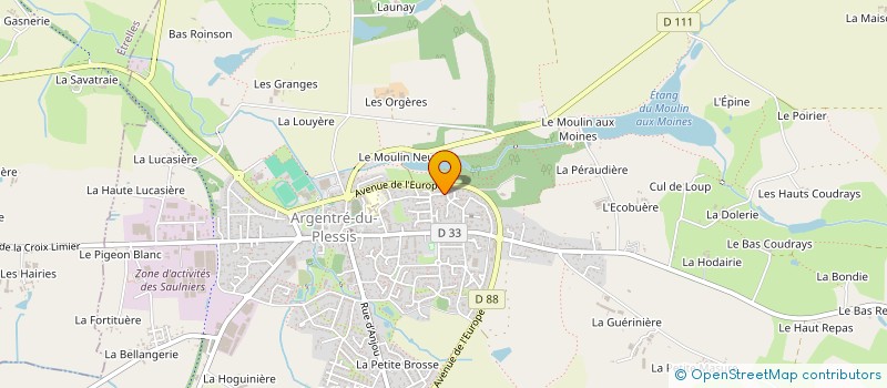 localisation de l'entreprise AUDROUING INVESTISSEMENTS  ARGENTRE-DU-PLESSIS