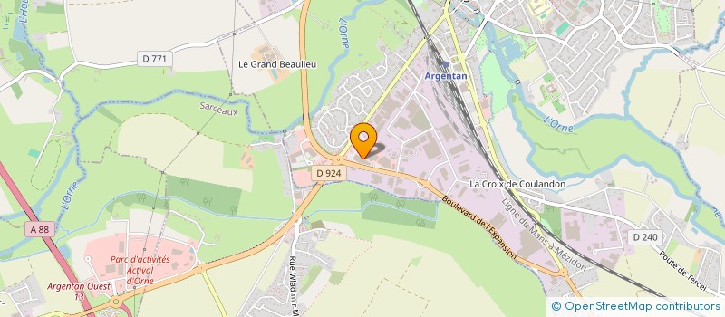 localisation de l'entreprise AUDRY à ARGENTAN