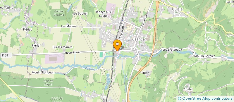 localisation de l'entreprise AUDX à COUSANCE