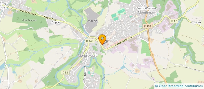 localisation de l'entreprise AUERA à MONTREVAULT-SUR-EVRE