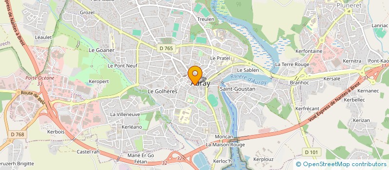 localisation de l'entreprise AUFFRET à AURAY