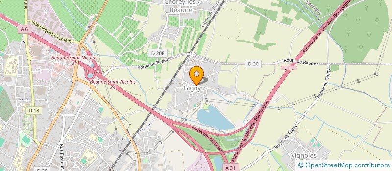 localisation de l'entreprise AUFFRET LAURENT TRAVAUX AGRICOLES & PUBLICS GIGNY à BEAUNE