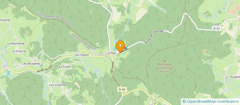 localisation de l'entreprise AUFRANT MANUTENTION  SAINT-BONNET-DES-BRUYERES