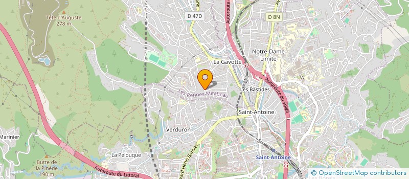 localisation de l'entreprise AUGALOU à LES PENNES-MIRABEAU