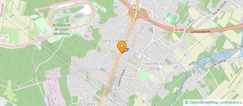 localisation de l'entreprise AUGE IMMOBILIER à LINAS