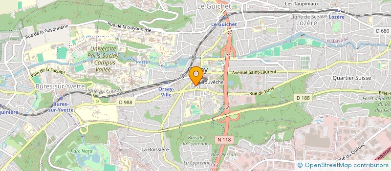 localisation de l'entreprise AUGECIF à ORSAY