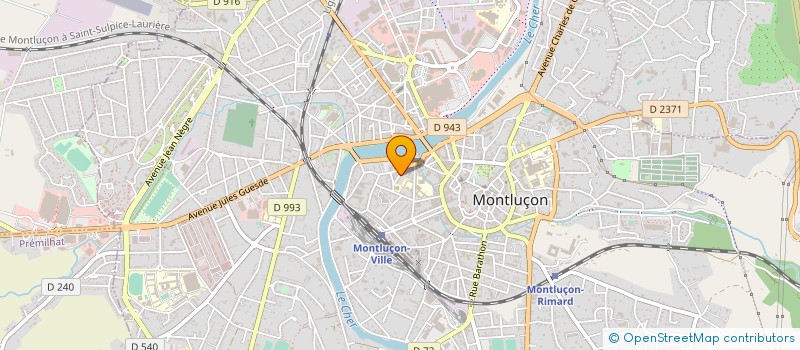 localisation de l'entreprise AUGELEC à MONTLUCON