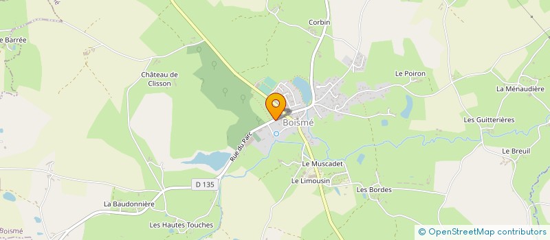 localisation de l'entreprise AUGER  BOISME