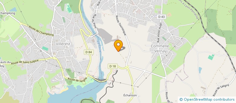 localisation de l'entreprise AUGER APICULTEUR  COMMELLE-VERNAY