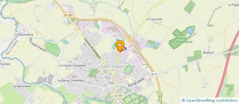 localisation de l'entreprise AUGEREAU CARRELAGES à SAINT-FULGENT