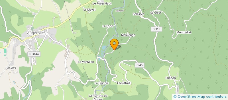 localisation de l'entreprise AUGEROLLES 2000  AUGEROLLES