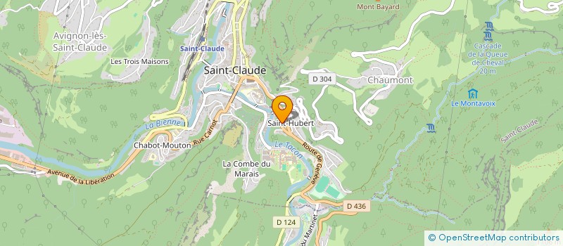 localisation de l'entreprise AUGEY SARL à SAINT-CLAUDE