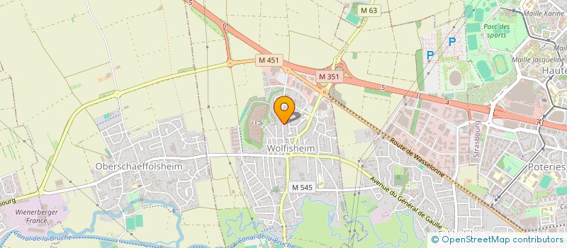 localisation de l'entreprise AUGST  WOLFISHEIM