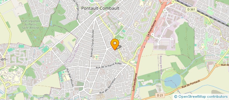 localisation de l'entreprise AUGUSTO CREATION à PONTAULT-COMBAULT