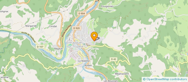 localisation de l'entreprise AUJOU MGS  ENTRAYGUES-SUR-TRUYERE