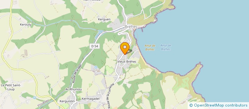 localisation de l'entreprise AUJOURD'HUI ET DEMAIN AU VIEUX BREHEC  PLOUHA