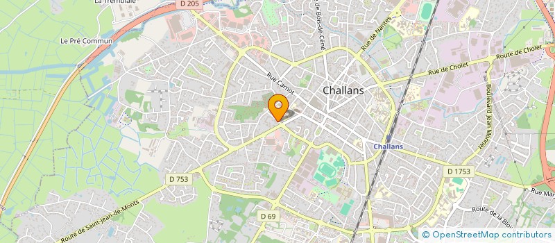 localisation de l'entreprise AUJUANNE à CHALLANS